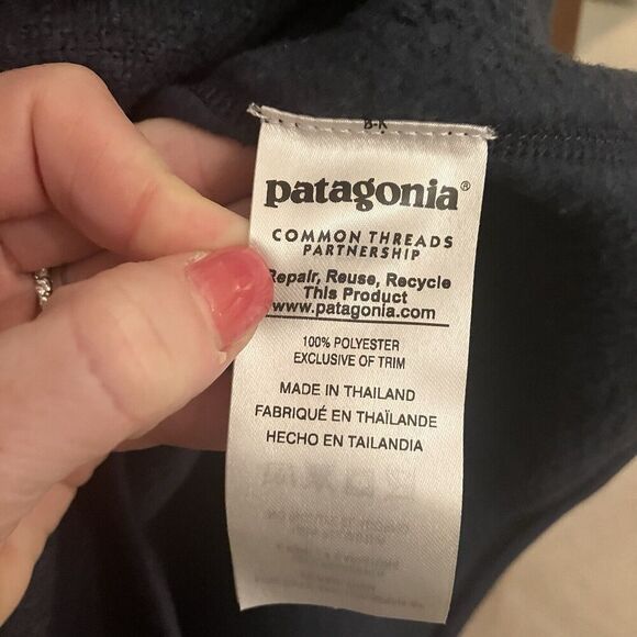 Patagonia Pullover Men Large Blue Better Sweater‎ 1/4 Zip Embroidered EUC - Picture 8 of 11